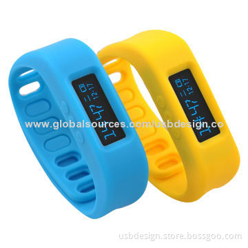 Comfortable Silicone Bluetooth Healthy Monitor Wristbands, 43 x 17.1mm Appearance Size